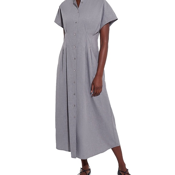 MISOOK Elegant Gray Maxi Dress SZ M - Picture 1 of 6